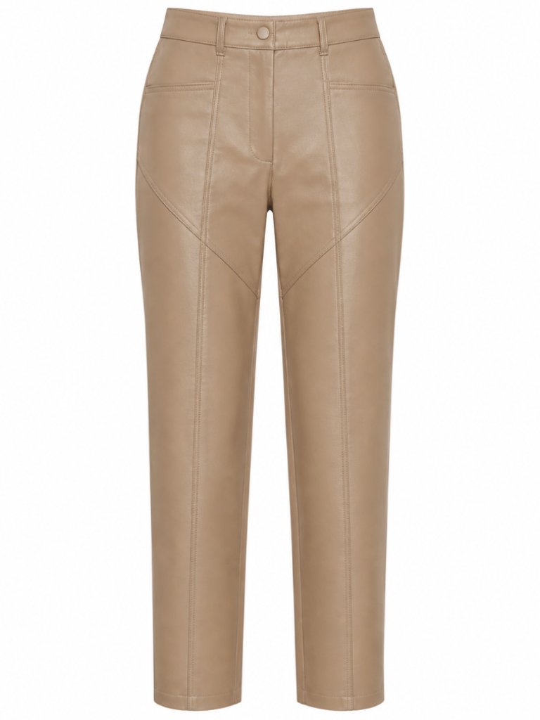 Aritzia Wilfred Rebel Pant Vegan Leather Tan Pants Size 2